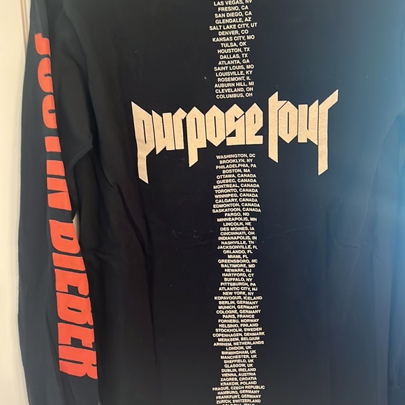 Justin Bieber Purpose Tour Long Sleeve T- shirt - Picture 6 of 6